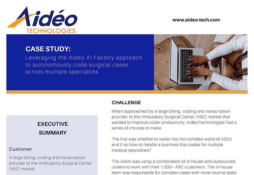Cover of the case study by Aideo